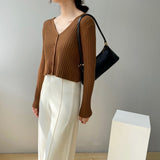 Women Cardigan Sweater Knitted Cardigan Autumn Top 8t712