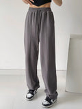 Women Sweatpants Autumn and Winter Leisure Gray Sweatpants