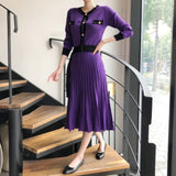 Women Maxi Dress Autumn and Winter Knitting Dress