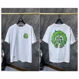 Ch hip-hop t shirts high version ch colorful heavy industry horseshoe embroidery loosecasualpure cotton american heavy weight