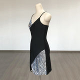 Women's Evening Dress Summer Sequined Suspender Slit Slim-Fitting Formal Dress Bandage One-Piece Dress