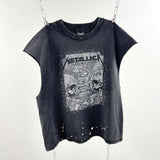 saint m t shirts s.m skull letter crewneck pullover casual tank top