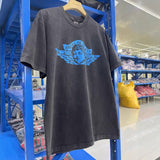 saint m t shirts s.m. distressed angel graphic crew neck pullover short sleeve top