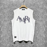 Amiri tank top all gray overlapping letterprinting