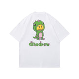 Drew house tshirt r d@ew cartoon dinosaur print crew neck short sleeve pullover