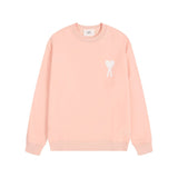 Ami aheoine round neck heartembroiderloose couple fall and wintersweatshirtpure cottontopscasual