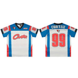 American badge number retro rugby jersey color block mesh breathable v neck short sleeve trendy t