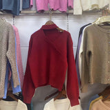 Women Knitwear Autumn and Winter V-neck Knitwear Slim Fit Sweater