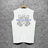 Amiri tank top splash ink large simple logo printing