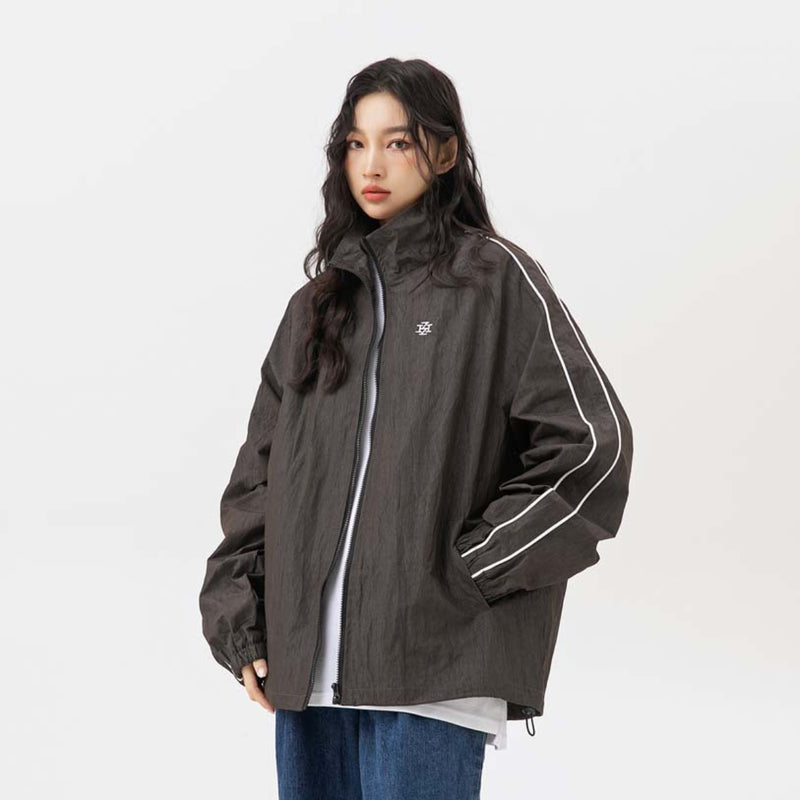 Unisex Jacket Autumn Embroidery Stand Collar Jacket