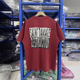 saint m t shirts s.m superman letter graphic crew neck pullover short sleeve t-shirt