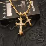 Chrome Hearts Necklace Bamboo Necklace Double Cross Men's and Women's Necklaces