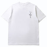 Hip-hop t-shirts: american high street spring/summer short-sleeve, personalized letter print, loose fit, casual sports t-shirt