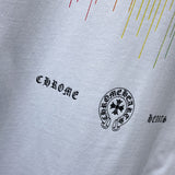 Chh Chrome Hearts T Shirts Color Ink Splashing Graffiti Sports Loose Short Sleeve T-Shirt