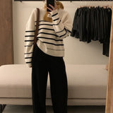 Women Knitted Pullover round Neck Knitted Autumn and Winter Long Sleeve Sweater