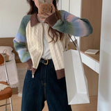 Women Knitwear Fall and Winter Lapels Zipper Sweaters Cardigan