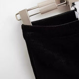 Women Skirt Spring Slim-Fitting Stretch Black Velvet Sheath Shorts