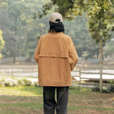 Unisex Shirts Autumn Cloth Pocket Jacket