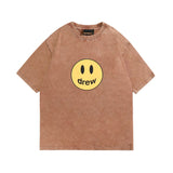 Drew house tshirt r collection d@ew moisturewicking, distressed smiley face graphic, crew neck, pullover, short sleeve wholesale single piece