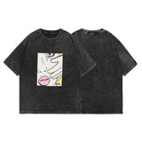 Drew house tshirt r d@ew girl crying face graphic, washed and distressed short sleeve tee wholesale