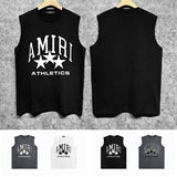 Amiri tank top stroke five-pointed star printing