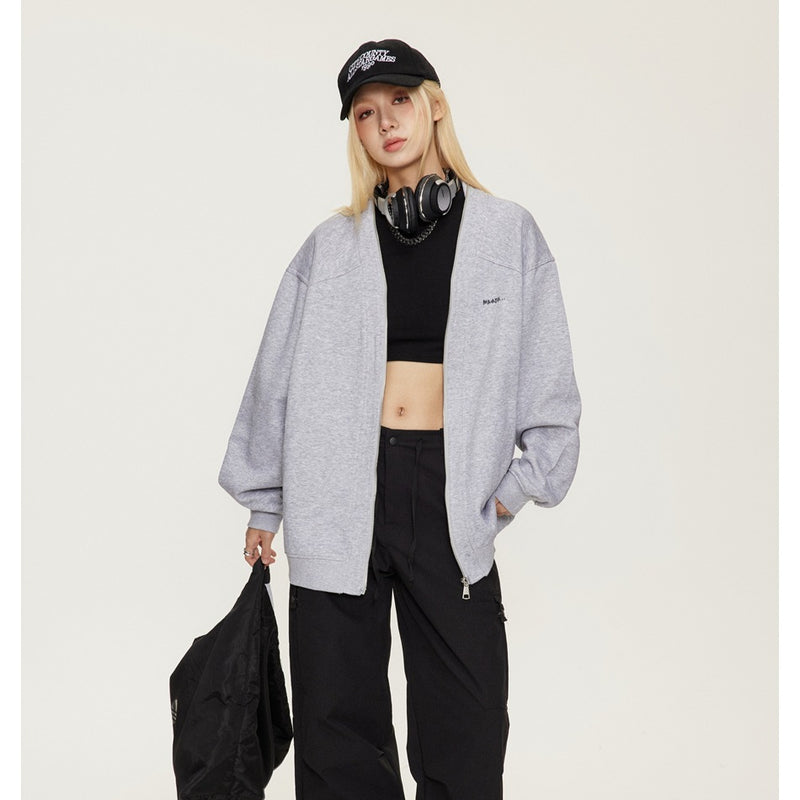 Unisex Jacket Cardigan Sweater Men's and Women's Jacket Boys Spring and Autumn Baggy Coat