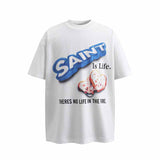 SAINT MICHAEL Vintage T Shirt Cookie Print Short Sleeve