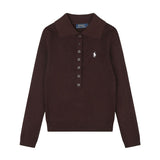 Rl ralph pony polo collar tops couple casualpulloverknittingfall and winter sweater macaron color