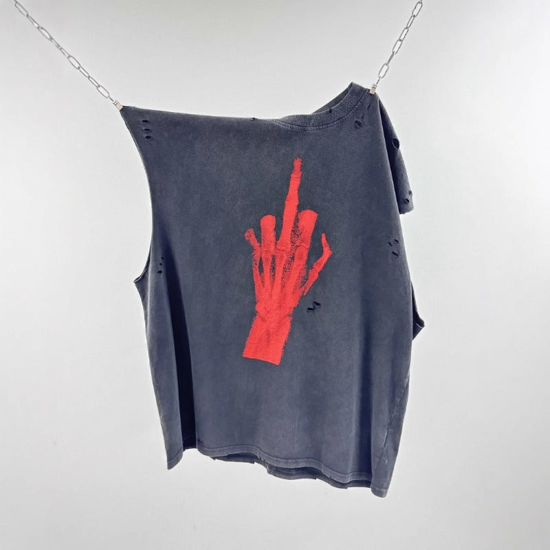 saint m t shirts s.m abstract art pattern crew neck pullover tank top