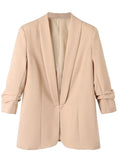 Women's Suits Casual Hemming Sleeve Lapel Small Suit Jacket Women's Top