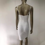 Women Dresses White Bandage Dress Sexy Slim-Fit Banquet Dress (Ont0408)