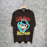 Amiri t shirts smoke gray wolf printing short sleeve