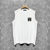 Amiri tank top flat thick letter spider armband printing