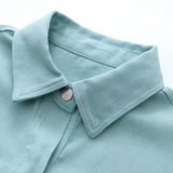 Women Jacket Vintage Loose Lapels Shirt Denim Coat Casual Jacket