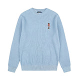 Rl small malav bear embroidercasual wool couple sweatshirtsweatertopspullover round neck knitting shirt