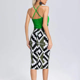 Women's Evening Dress Sling Dress Sexy Backless Hip Skirt