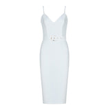 Women's Evening Dress Strap Belt Dress Sexy Slim Fit Bandage Dress