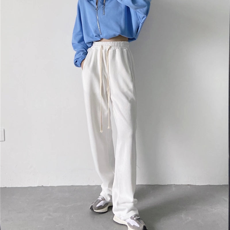 Women Sweatpants Wide-Leg Straight Pants Loose Casual Pants
