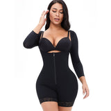 Shapewear bodysuit long sleeves waist and abdomen tightening