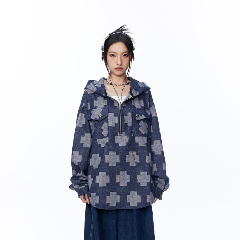 Unisex Jacket Autumn Hooded Loose Shirt