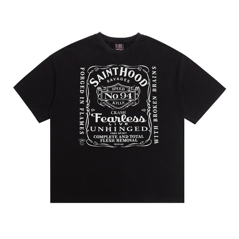 saint m t shirts s.m skull heart graphic crew neck pullover short sleeve t-shirt