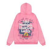Vetements Hoodie Vintage VTM Washed Lucky 777 Letters Loose Hooded Hoodie