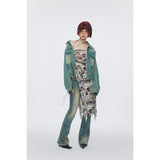 Unisex Jacket Retro Washed Denim Jacket Coat