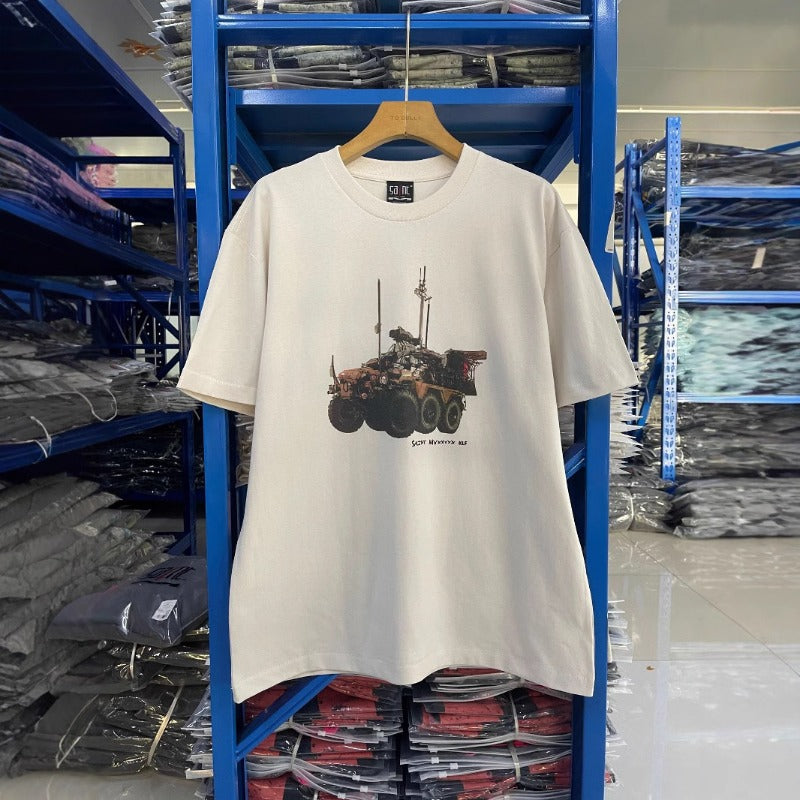 saint m t shirts s.m car & ice cream graphic crew neck short sleeve tee