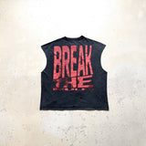 saint m t shirts s.m letter print limited edition pullover casual tank top