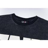 saint m t shirts s.m. foamed letter graphic crew neck short sleeve tee