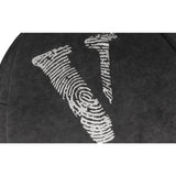 Vlone Hoodie autumn and winter fingerprint printing loose