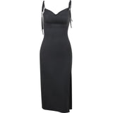 Women Dresses Sexy Suspenders Split Dress Casual Dress