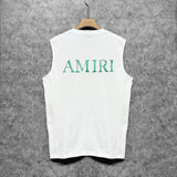 Amiri tank top splash paint simple letterprinting