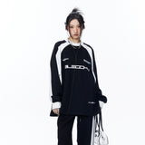 Unisex Hoodie Fall Locomotive Style Patchwork Sweater